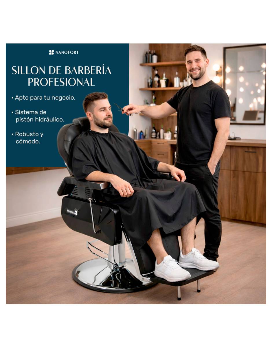 Sillón barbería hidráulico barbero estética 3