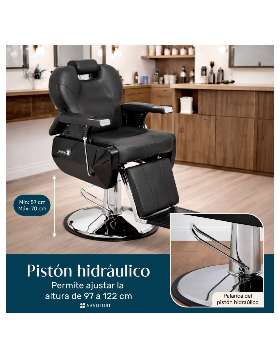 Sillón barbería hidráulico barbero estética 6