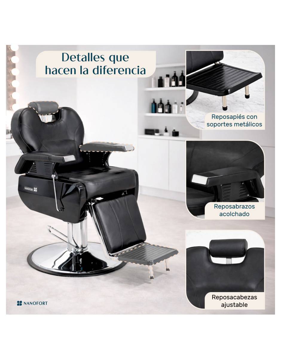 Sillón barbería hidráulico barbero estética 8