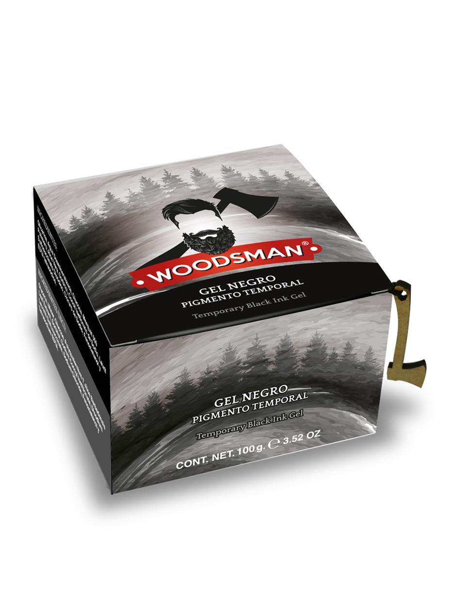 Tinte para cabello Gel negro pigmento temporal Woodsman tono 1.0 negro profundo