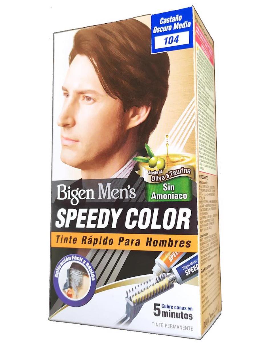Tinte para cabello rápido para hombres Bigen Men's Speedy Color tono S.104 Castaño oscuro medio