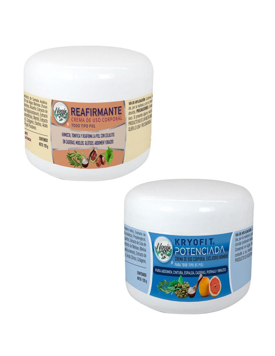Kit reductor cremas para cuerpo Kryofit potenciada y reafirmante Nagir Cosmética