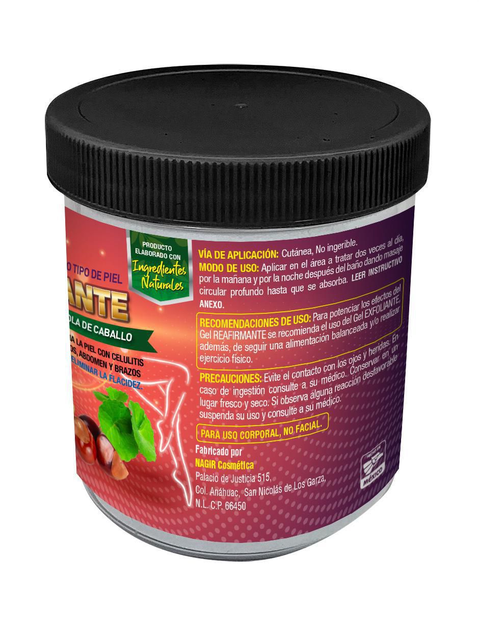 Gel corporal reafirmante Anti Celulitis Nagir Cosmética para todo tipo piel