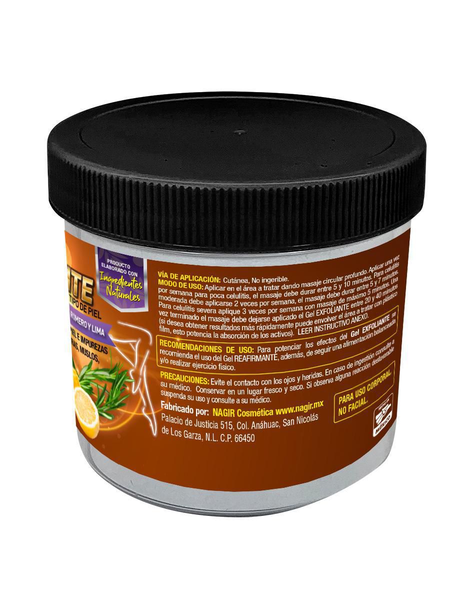 Gel corporal exfoliante Anti Celulitis Nagir Cosmética para todo tipo piel