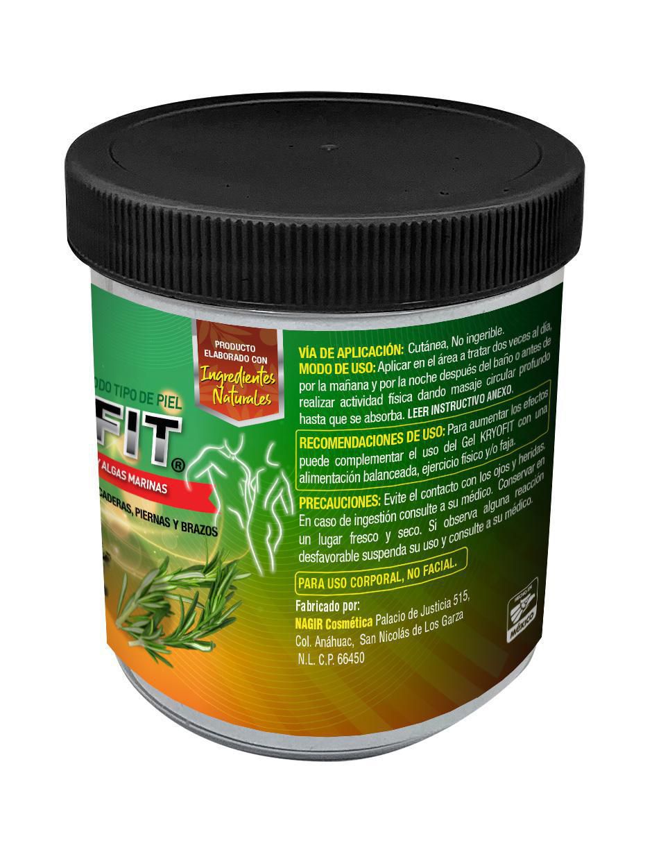 Gel corporal reductor Kryofit para todo tipo piel