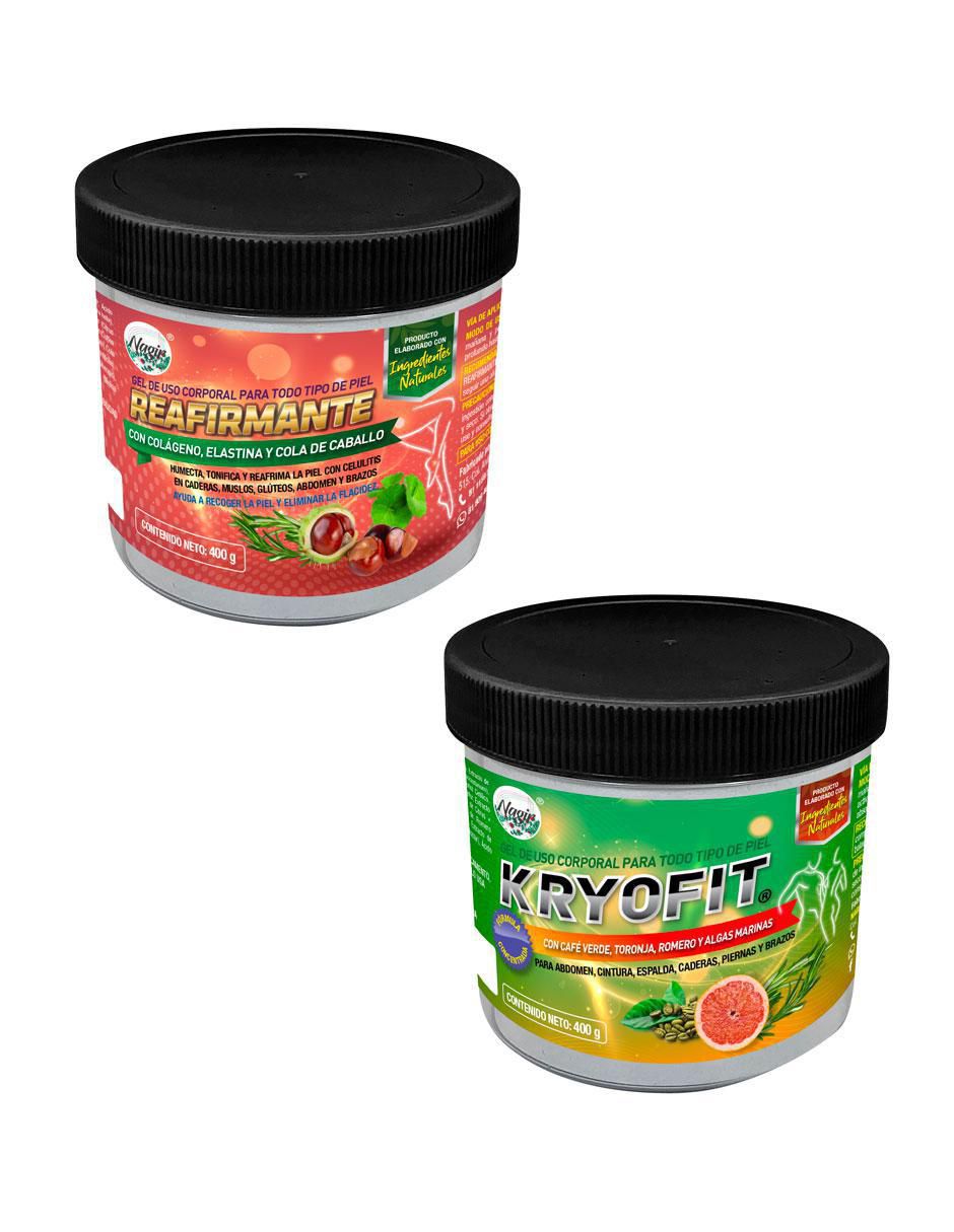 Kit reductivo geles para cuerpo Kryofit y reafirmante Nagir Cosmética