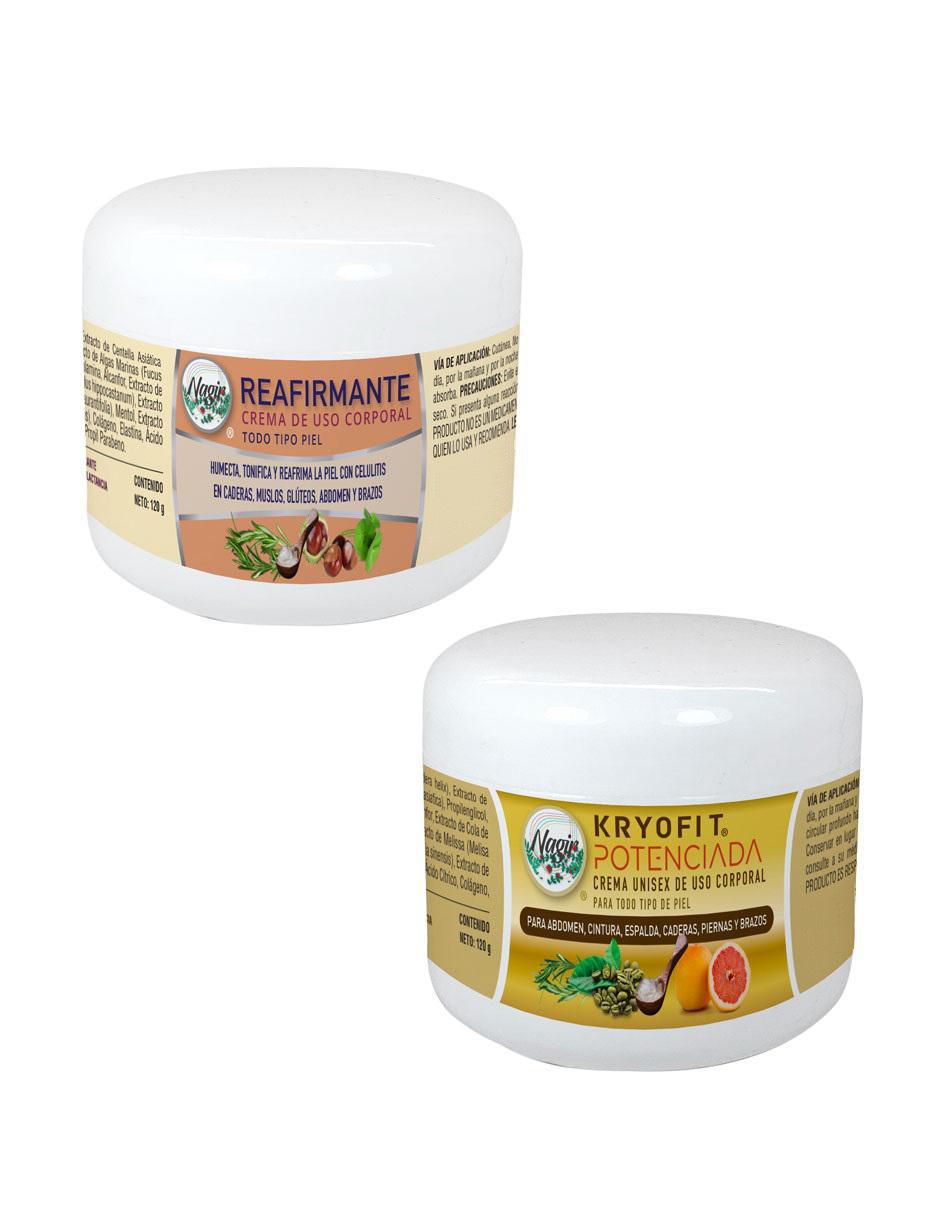 Kit reductor cremas para cuerpo Kryofit potenciada y reafirmante Nagir Cosmética
