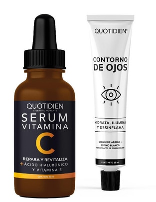 Tratamiento facial contorno de ojos y serum Vitamina C Skin Care suero facial antiedad 1