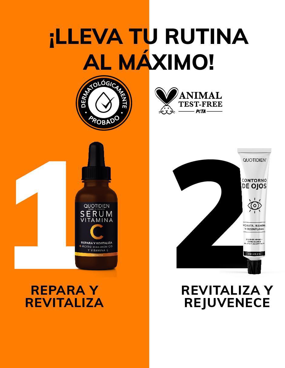 Tratamiento facial contorno de ojos y serum Vitamina C Skin Care suero facial antiedad 2
