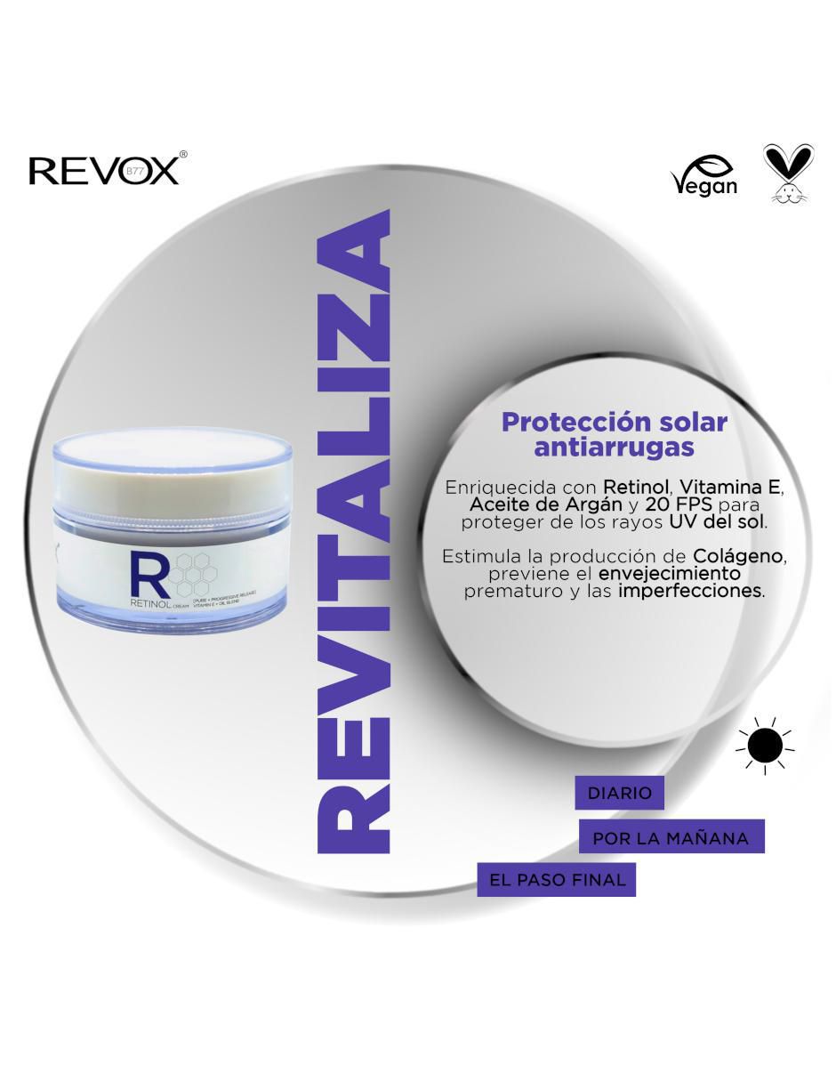 Crema facial recomendada para prevenir signos de la edad de día Retinol todo tipo piel