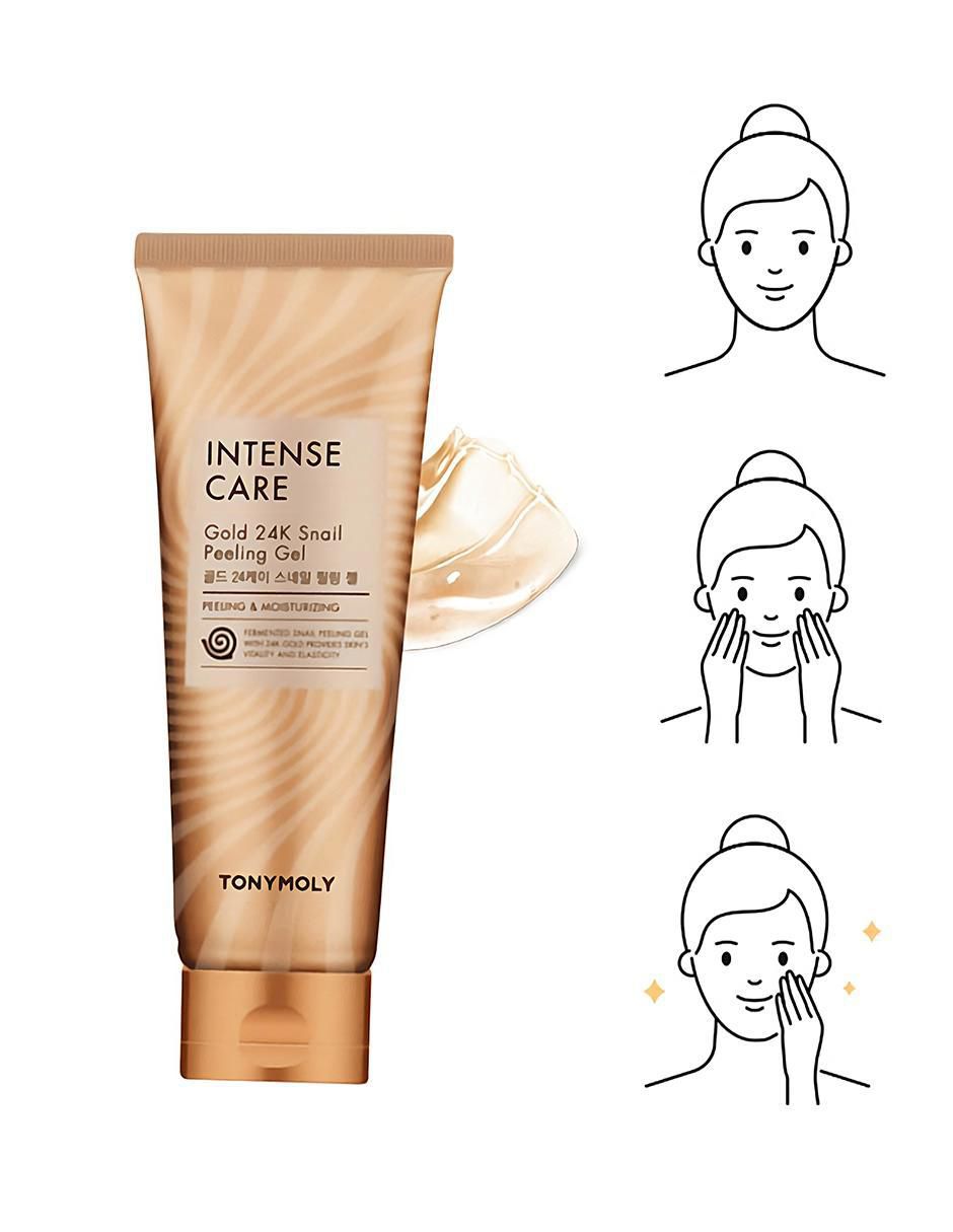 Exfoliante facial Gel Intense Care Gold 24K antiedad y antimanchas Tony Moly Care Gold 24 K para piel todo tipo piel