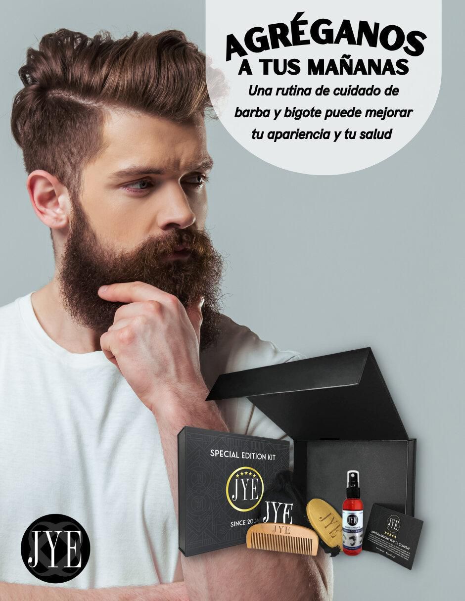 Tratamiento para barba y cabello Aceite Para El Cuidado De Barba + Cepillo Y Peine hidratante Jye 3