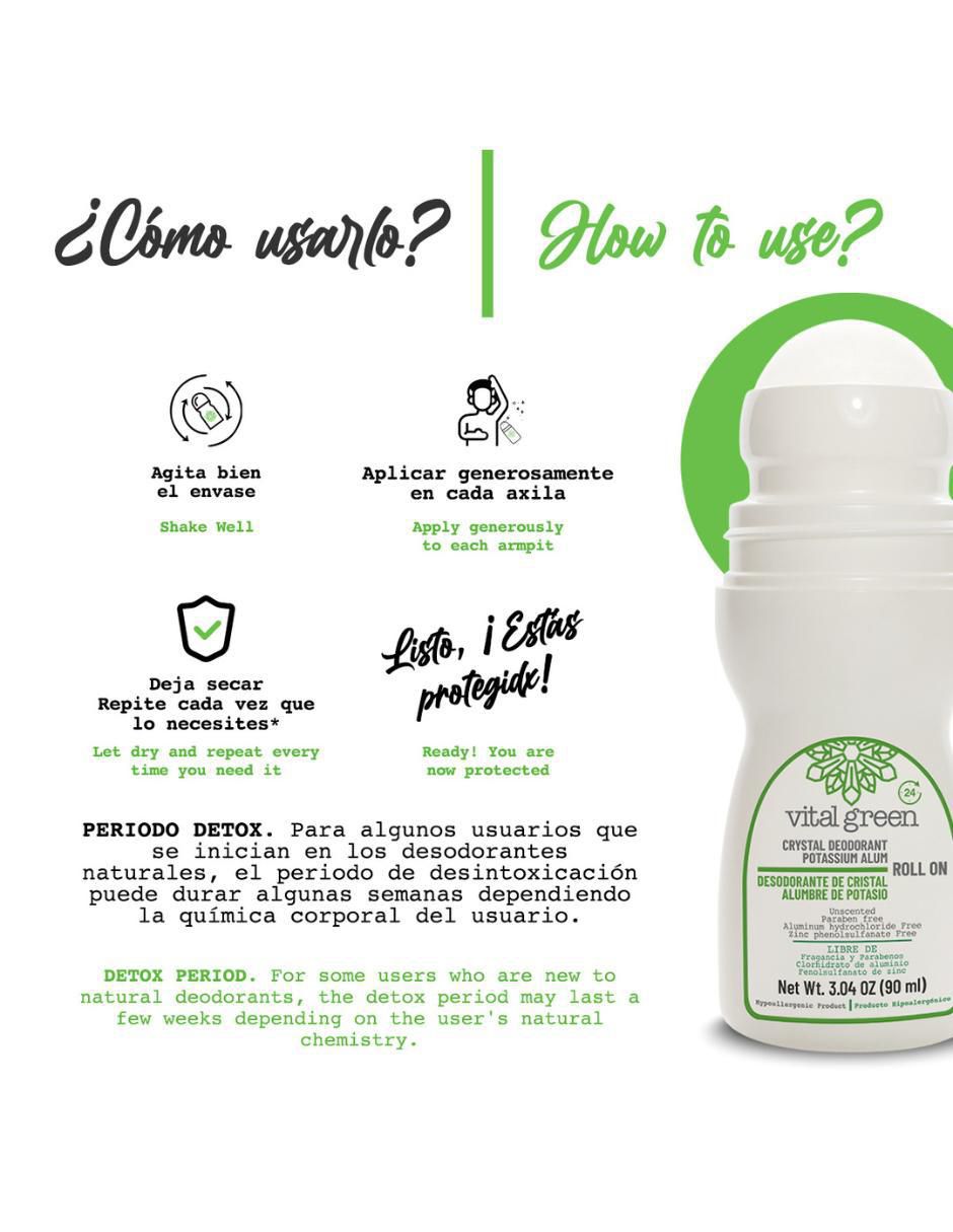 Desodorante axilas en roll on Crystal unisex 2