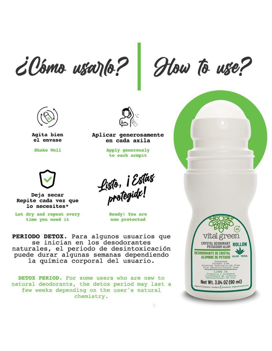Desodorante axilas en roll on Crystal Aloe unisex