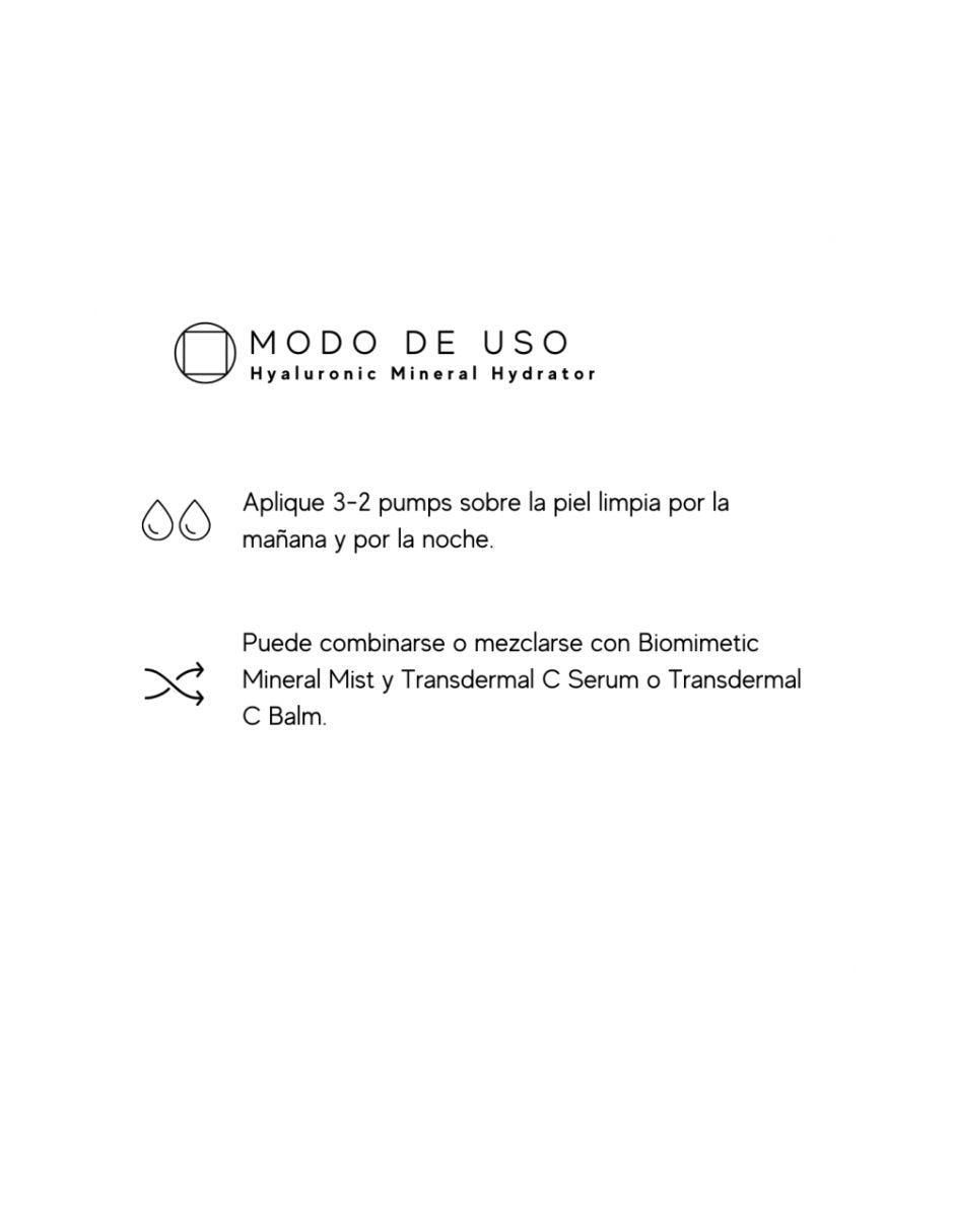 Sérum facial Hyaluronic Mineral Hydrator todo tipo piel Sérum facial Hyaluronic Mineral Hydrator todo tipo piel