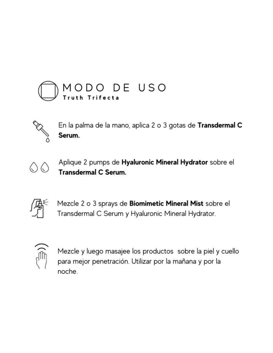 Kit tratamiento facial hidratante Truth Treatments Hydrate