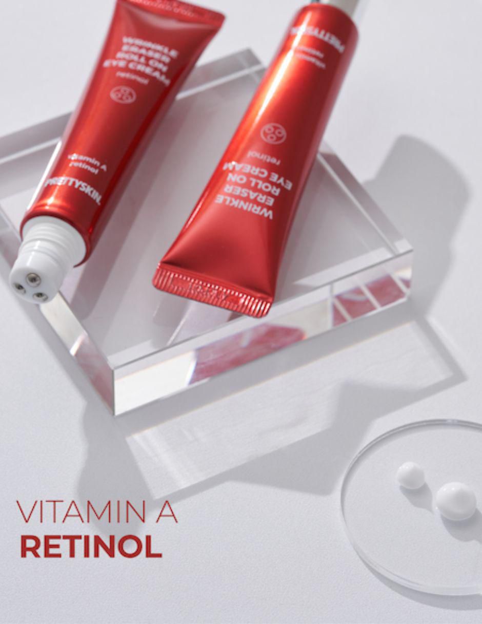 Crema para contorno de ojos recomendada para prevenir signos de la edad de noche Wrinkle Eraser Roll On Eye Cream Retinol todo tipo piel Crema para contorno de ojos recomendada para prevenir signos de la edad de noche Wrinkle Eraser Roll On Eye Cream Retinol todo tipo piel