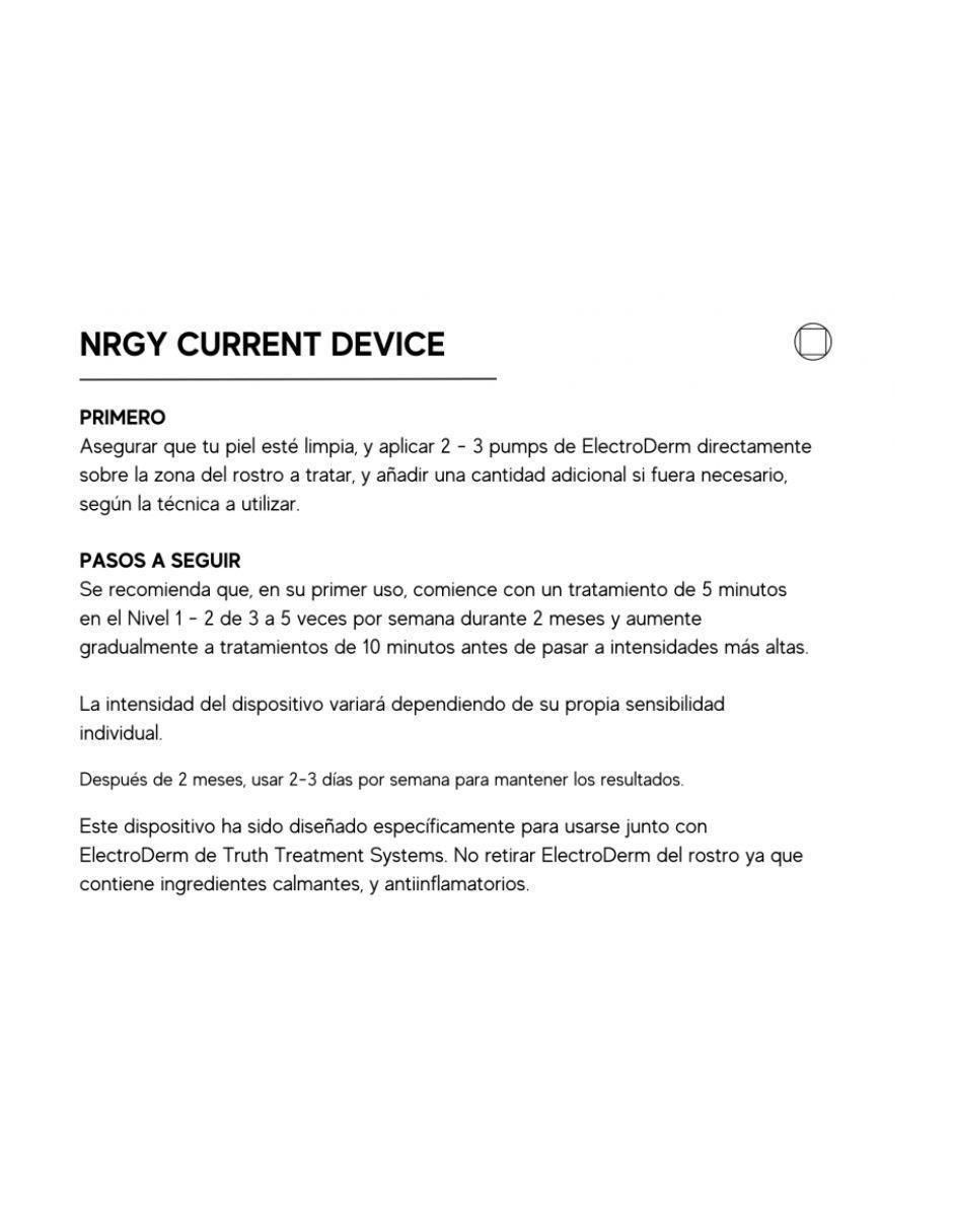 Kit tratamiento facial reparador Nrgy Current Device 4