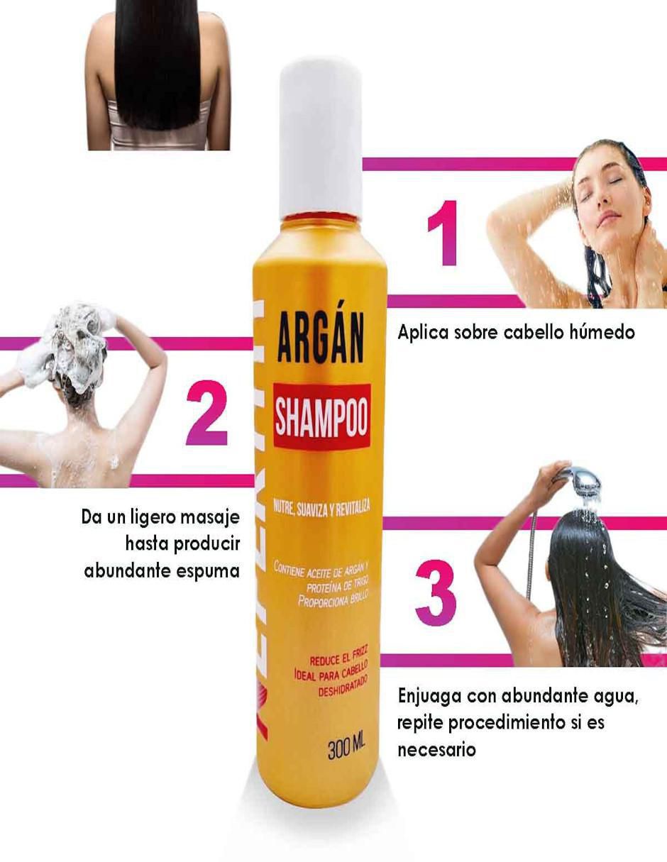 Shampoo hidratante para cabello Argan 300 ml 2