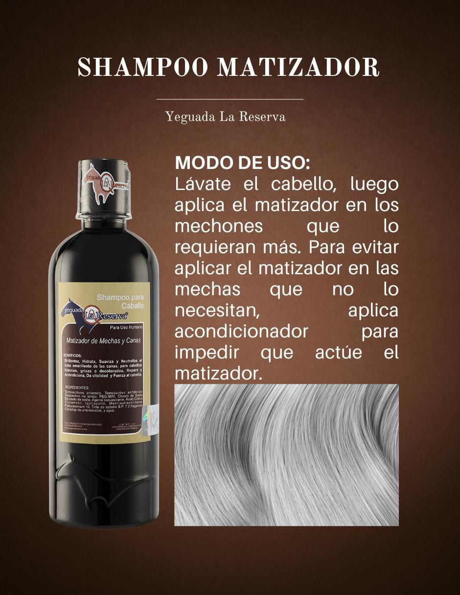 Shampoo matizador de canas para cabello