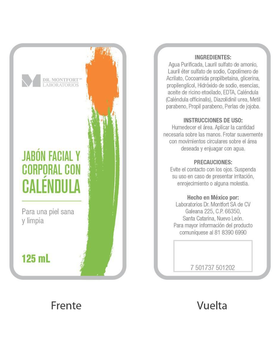 Jabón facial facial y corporal con caléndula