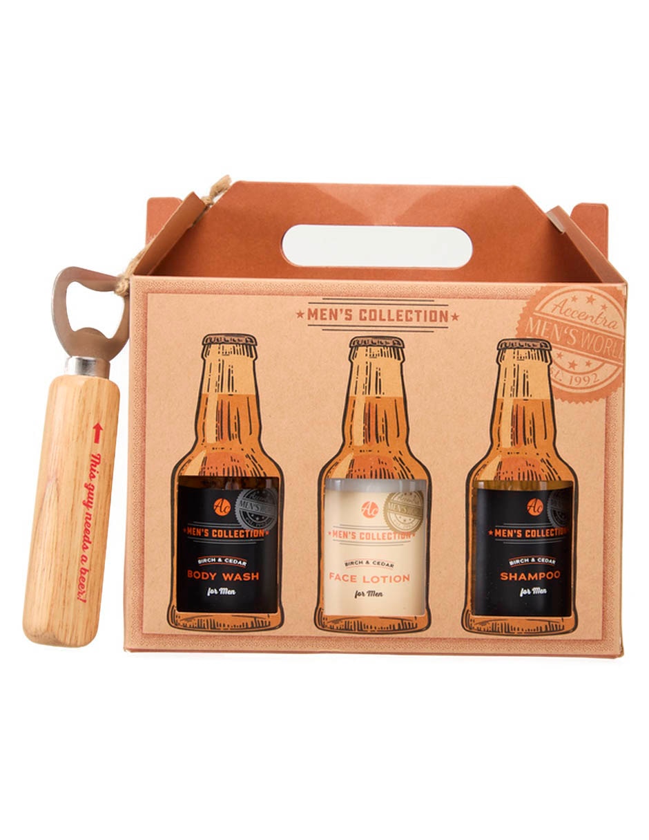 Set Brillo Corporal Limpiador Men'S Collection Grooming Sixpack Gift Set