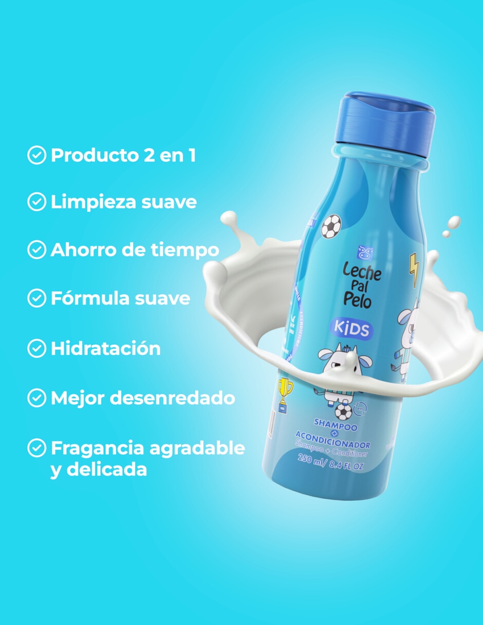 Shampoo con acondicionador para cabello KIDS 250 ml 3