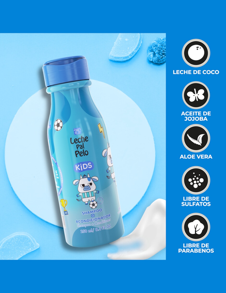 Shampoo con acondicionador para cabello KIDS 250 ml 4