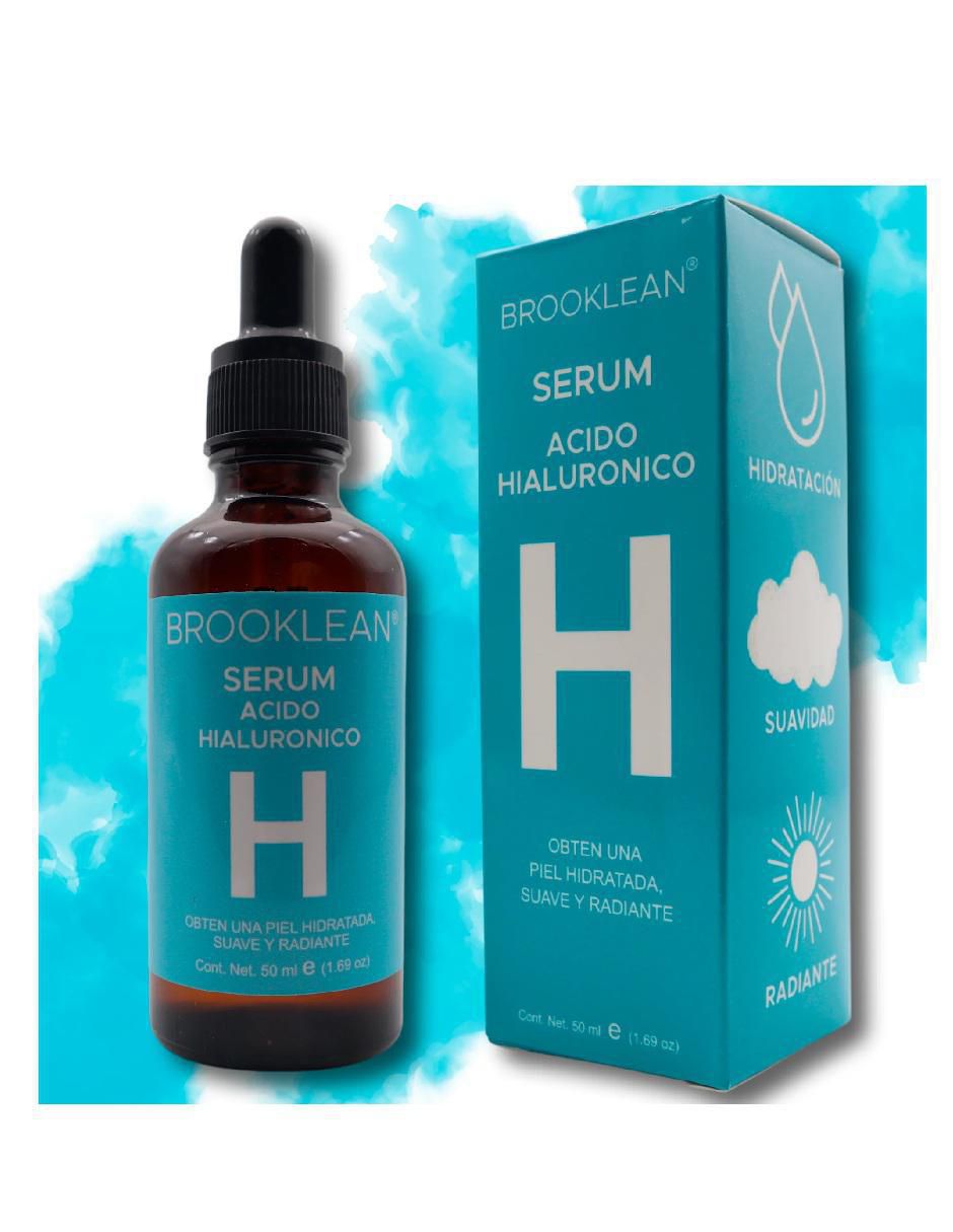 Set de sérum facial con acido hialurónico para hidratar Brooklean todo tipo de piel