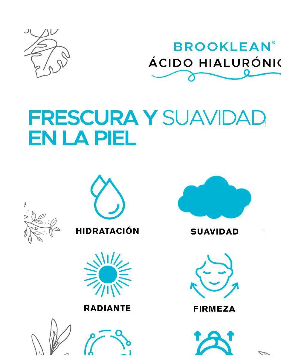 Set de sérum facial con acido hialurónico para hidratar Brooklean todo tipo de piel
