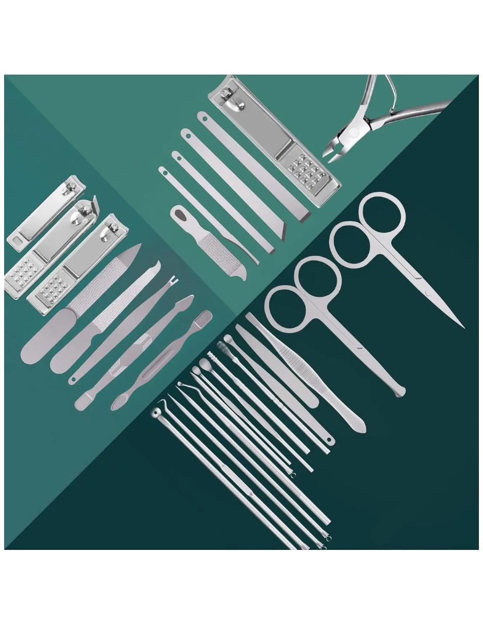 Set de manicure manual de acero inoxidable 'con' 25 'piezas' Set de manicure manual de acero inoxidable 'con' 25 'piezas'