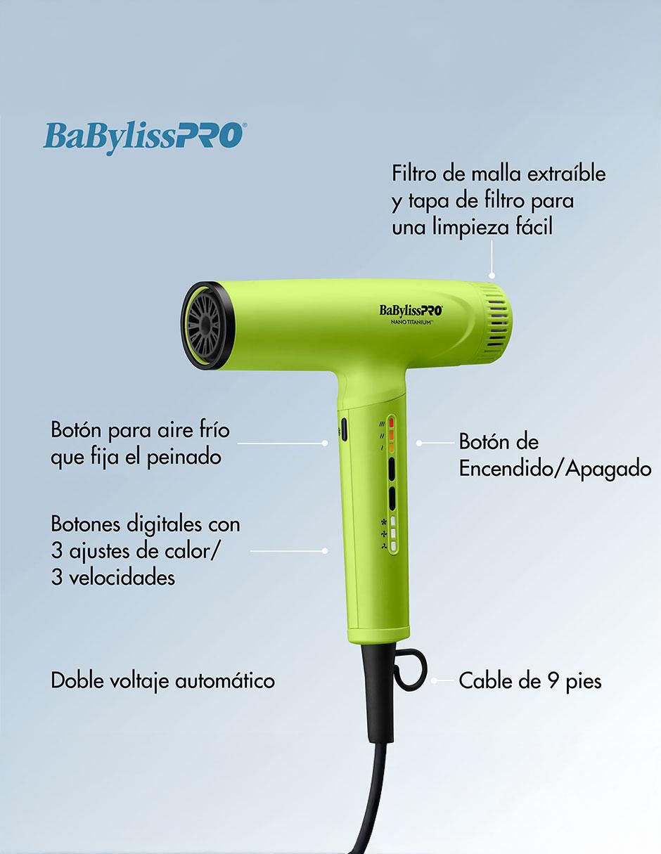 Secadora de cabello babyliss pro nanotitanium bntc9200ny