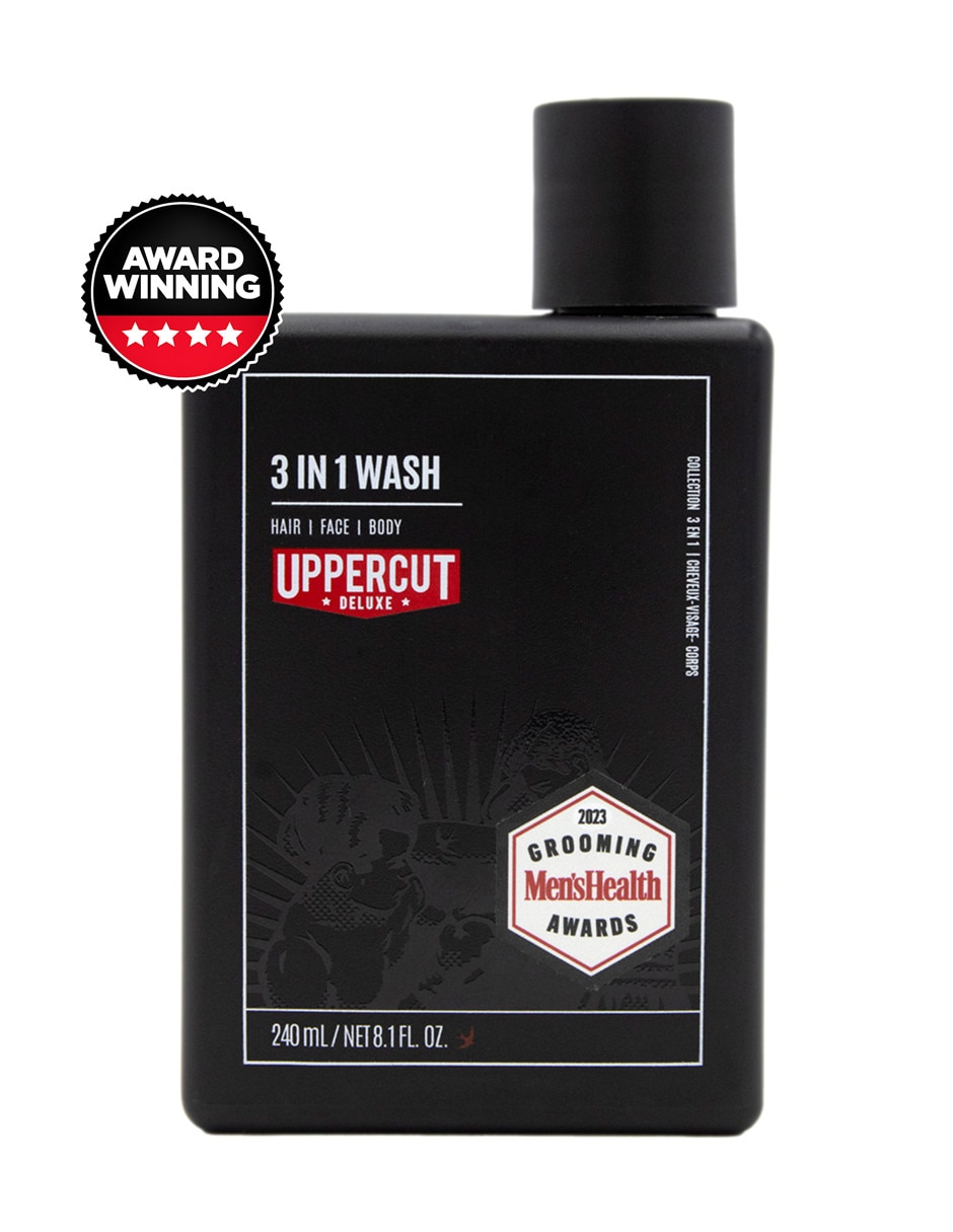 Shampoo energizante para cabello todo tipo shampoo uppercut 3 in 1 wash 240ml 3 in 1 wash 240 ml