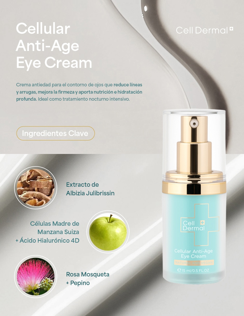 Crema para contorno de ojos recomendada para prevenir signos de la edad día y noche cellular anti-age eye cream para todo tipo de piel Crema para contorno de ojos recomendada para prevenir signos de la edad día y noche cellular anti-age eye cream para todo tipo de piel