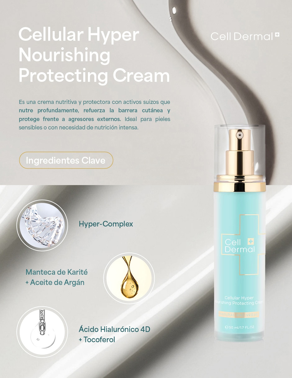 Crema facial recomendada para calmar y aliviar la piel día y noche cellular hyper nourishing protecting cream para piel seca y sensible Crema facial recomendada para calmar y aliviar la piel día y noche cellular hyper nourishing protecting cream para piel seca y sensible
