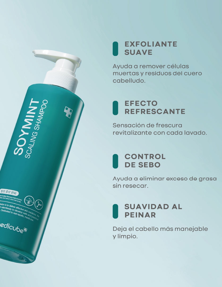 Shampoo para cabello soymint anticaspa 490 ml 5