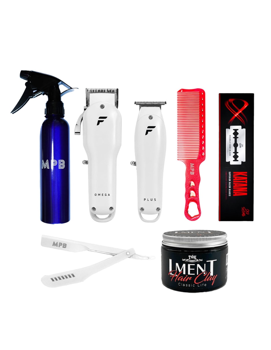 Recortadora para cabello barba y cuerpo Kit Basic Combo para barbería Recortadora para cabello barba y cuerpo Kit Basic Combo para barbería
