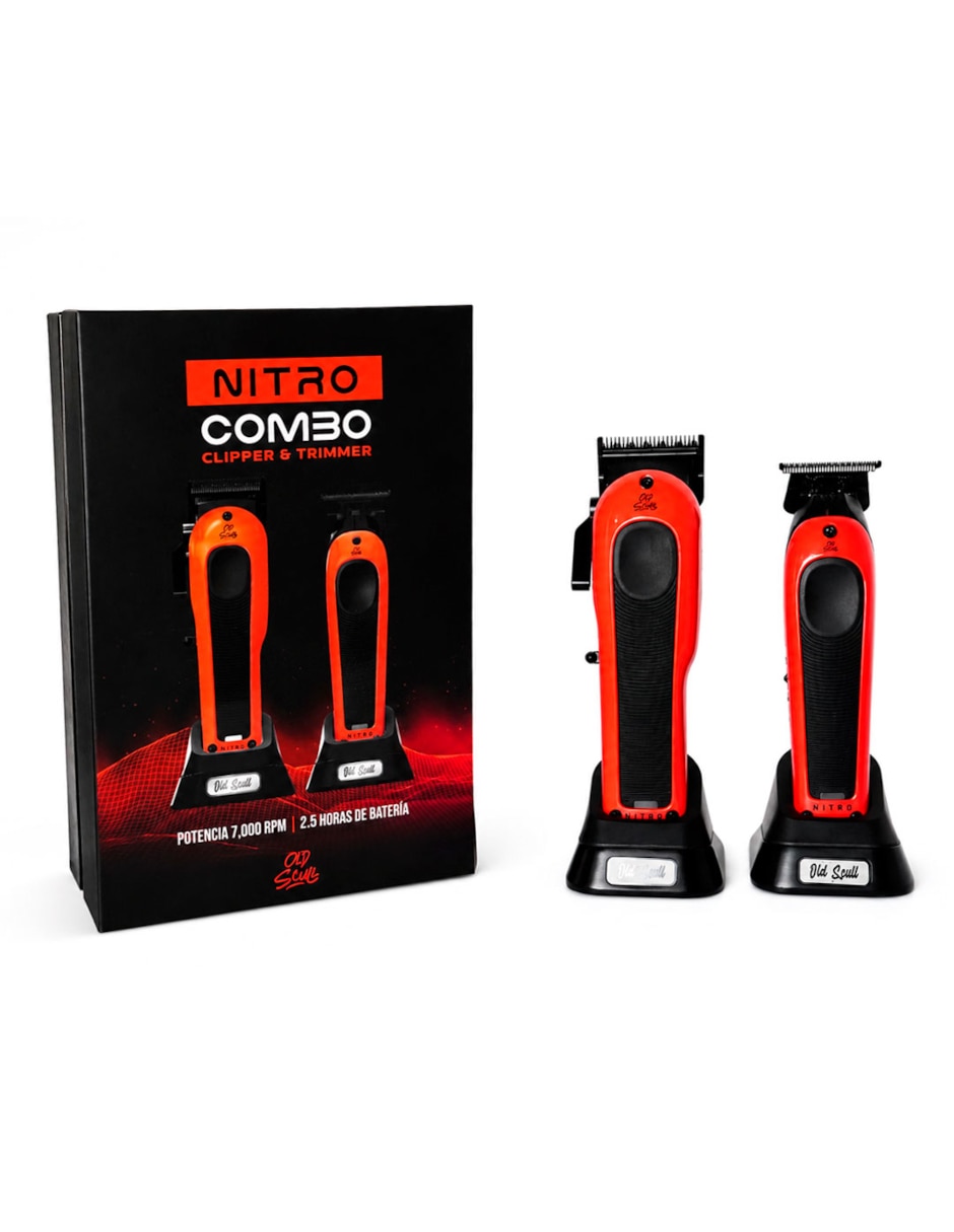 Recortadora para cabello barba y cuerpo Nitro Combo Black and Orange 4
