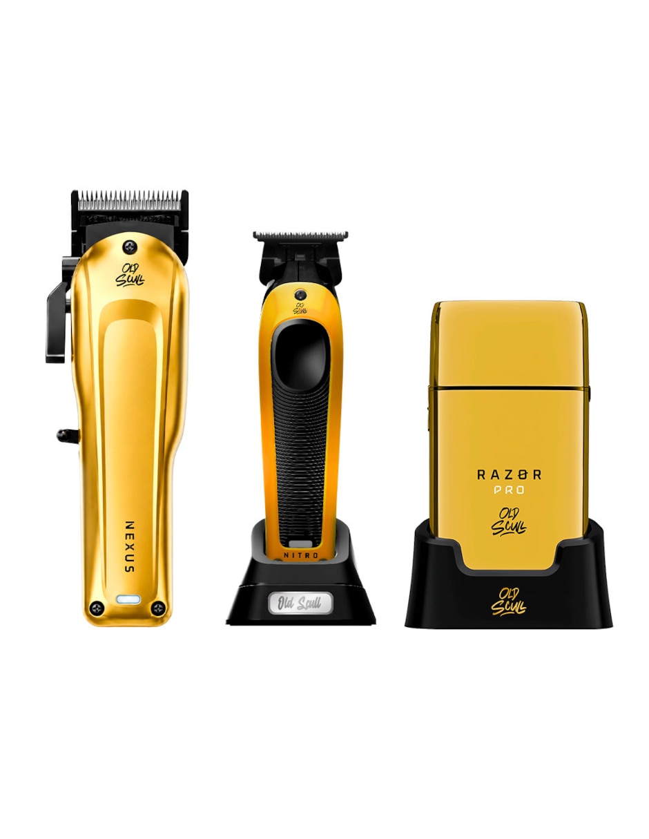 Recortadora para cabello barba y cuerpo Gold Trinity Combo