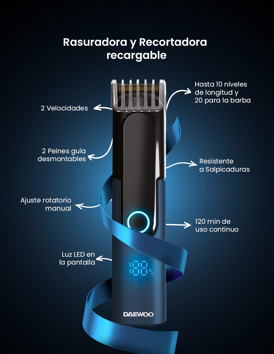 Recortadora para cabello barba y cuerpo dw?recst + dw?rec1 6