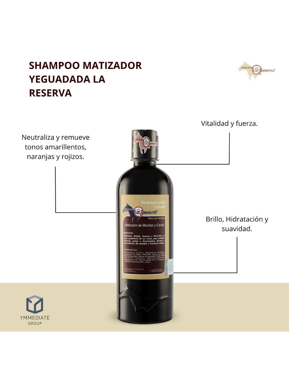 Shampoo matizador de canas para cabello Todo tipo Matizador 3