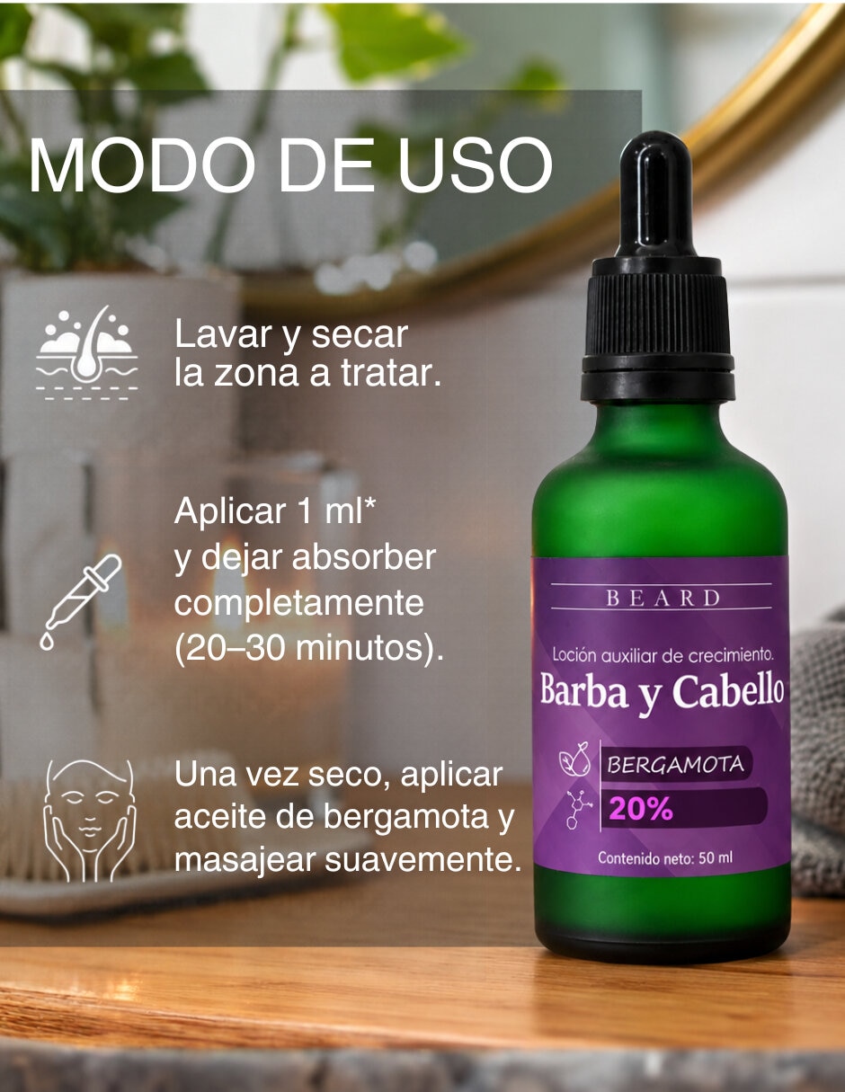 Tratamiento para (si aplica) Barba y cabello Set de 3 Botellas de Tratamiento para Barba y Cabello Crecimiento Sin Familia 2
