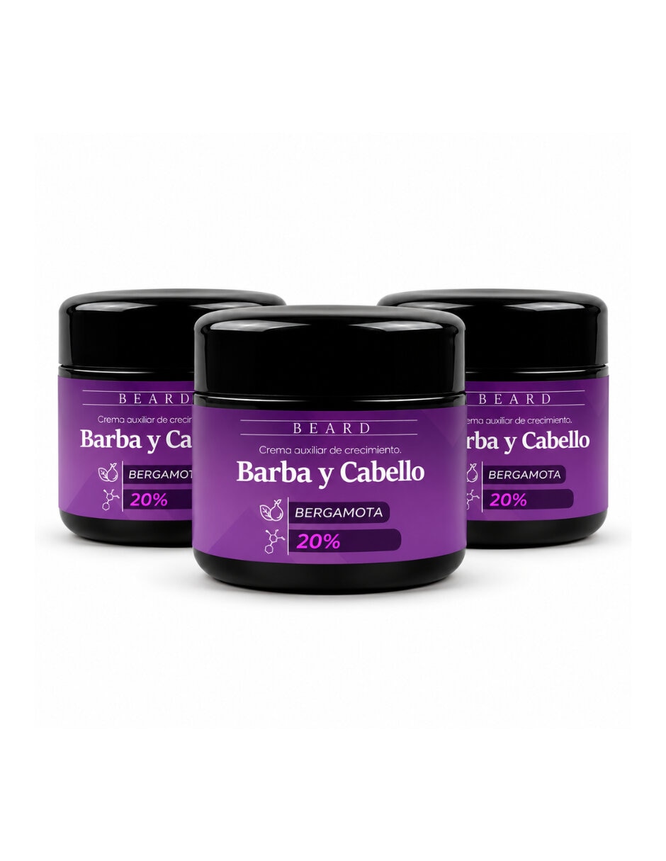 Tratamiento para (si aplica) Barba y cabello Set de 3 Frascos de Tratamiento en Crema para Crecimiento de Barba y Cabello Crecimiento Sin Familia Tratamiento para (si aplica) Barba y cabello Set de 3 Frascos de Tratamiento en Crema para Crecimiento de Barba y Cabello Crecimiento Sin Familia