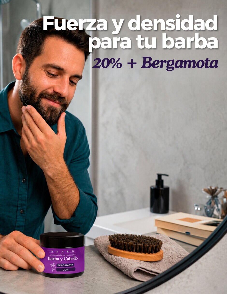 Tratamiento para (si aplica) Barba y cabello Set de 3 Frascos de Tratamiento en Crema para Crecimiento de Barba y Cabello Crecimiento Sin Familia 3