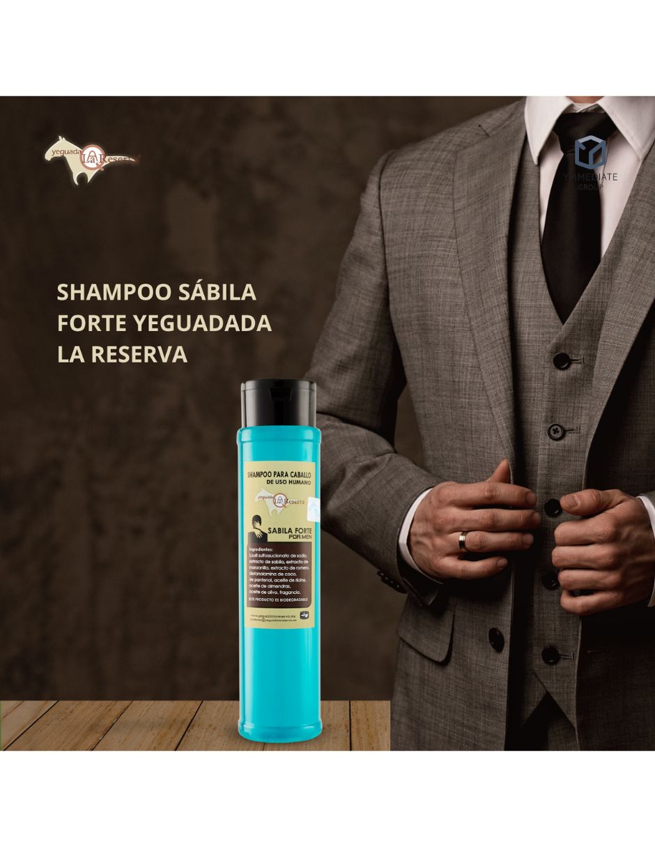 Shampoo anticaída para cabello Todo tipo Shampoo De Caballo Sábila Forte For Men YEGUADA LA RESERVA 6