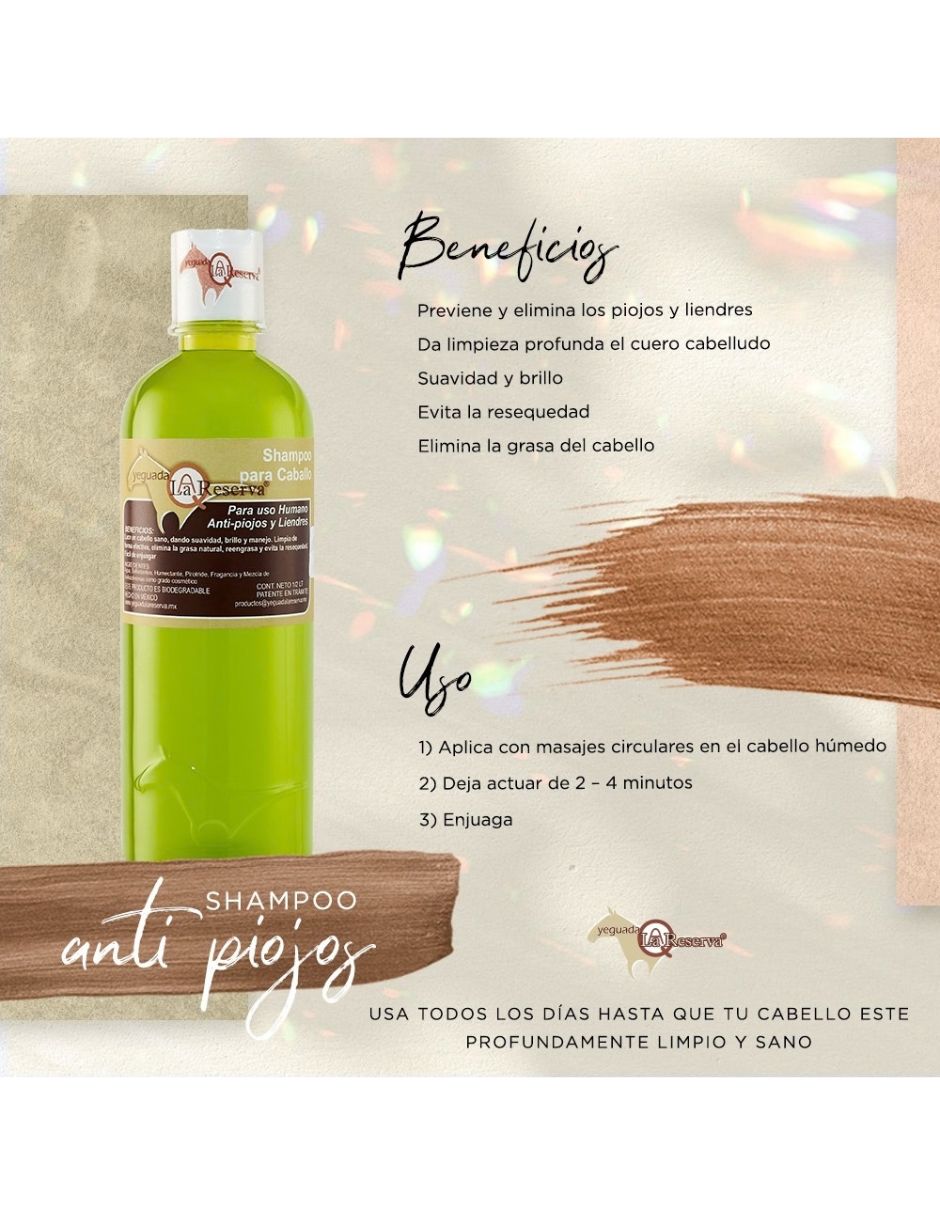 Shampoo para cabello para cabello Todo tipo Shampoo Antipiojos Y Liendres YEGUADA LA RESERVA 5