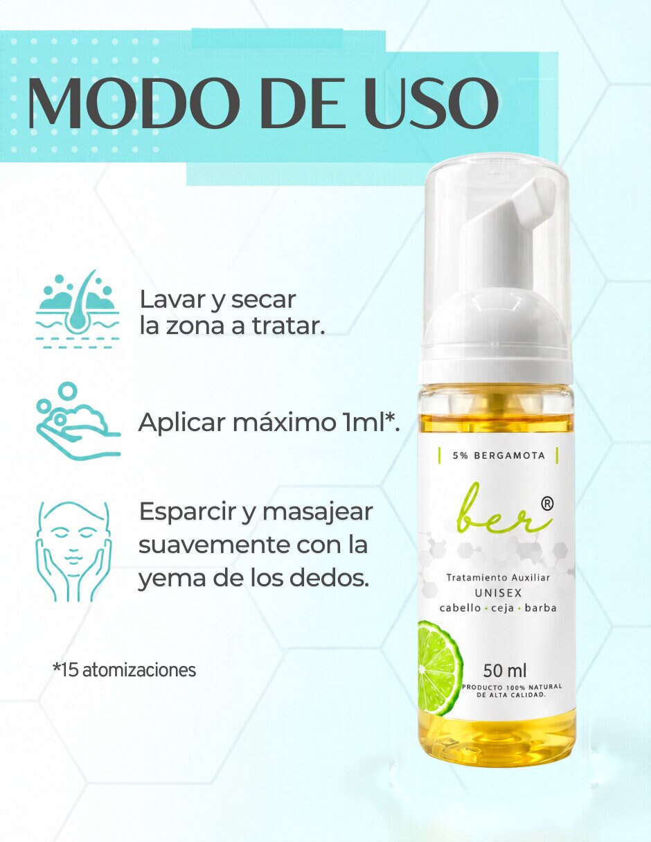 Tratamiento para Barba y cabello en espuma para crecimiento 3